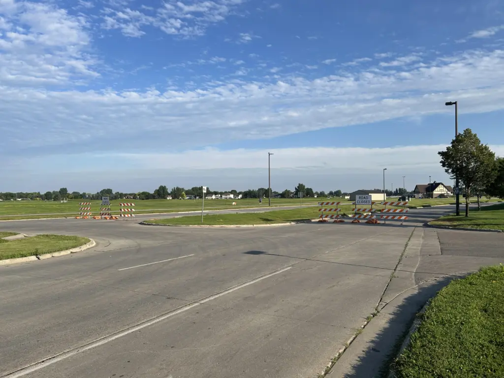 Construction on 34th Street in Moorhead
