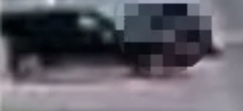 Still shot of video at the moment of the crash