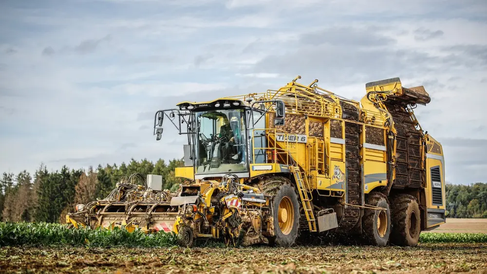 A machine working with beets
