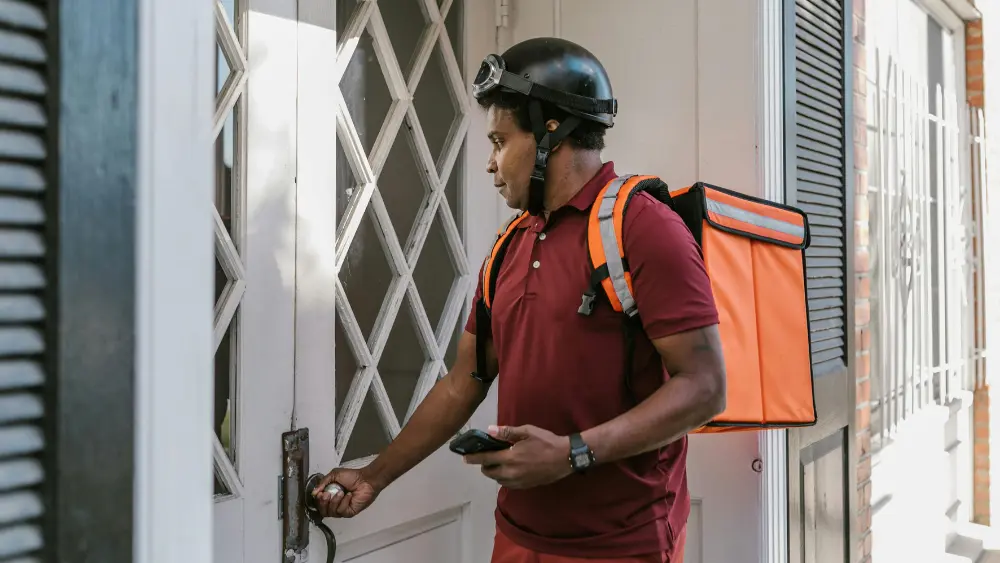 Food delivery worker