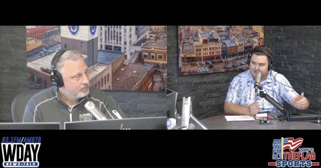 2 guys having a conversation