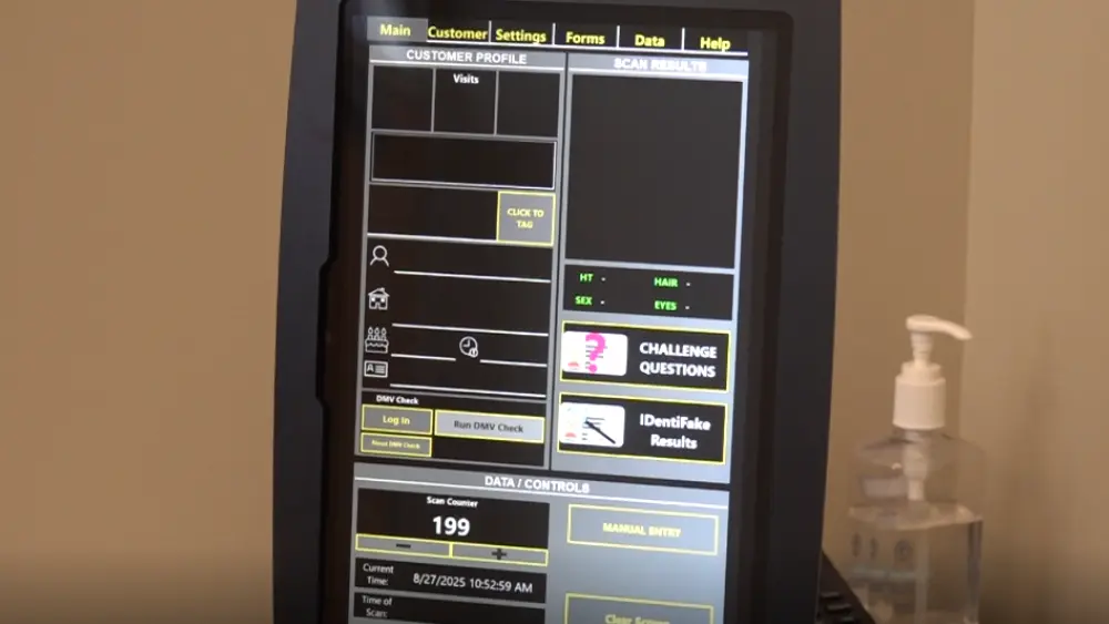 Image of fake id scanner