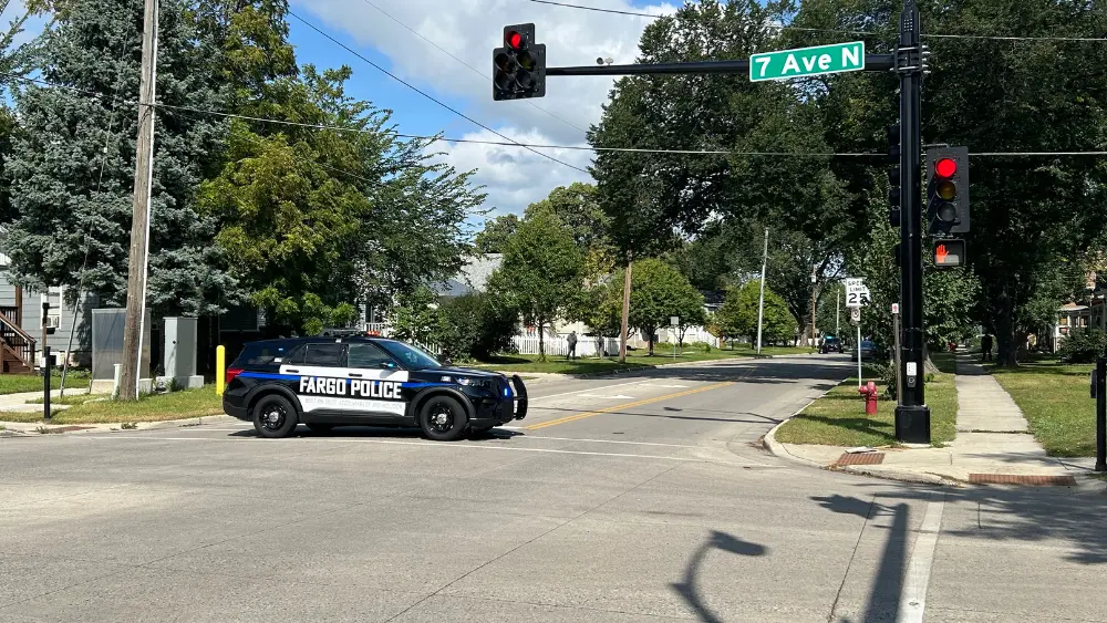 Image of police scene in Fargo