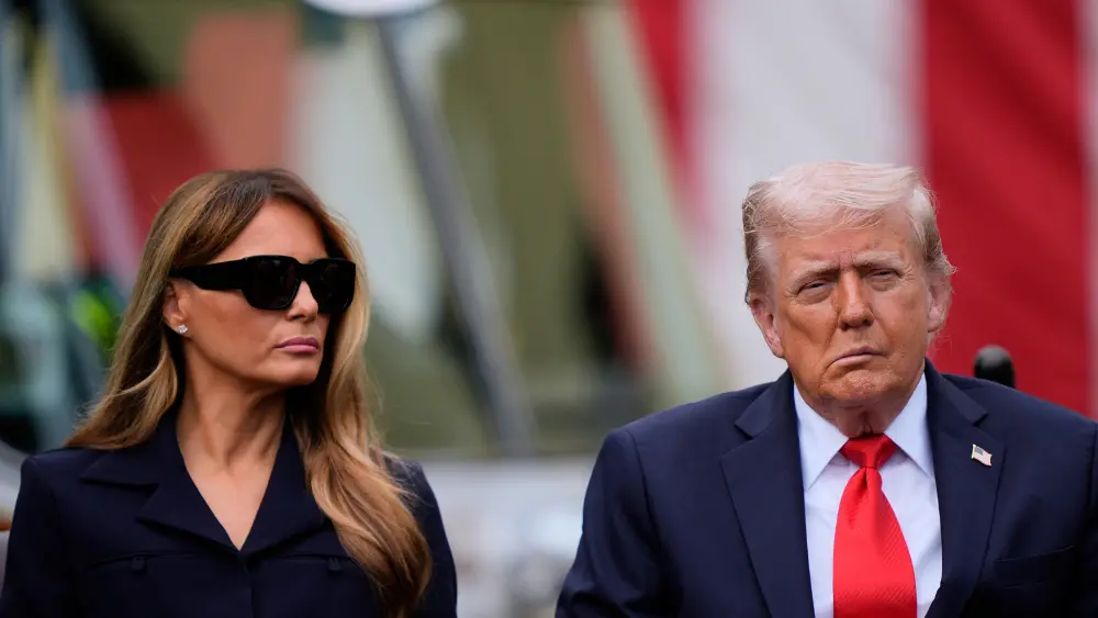 Image of President Trump with First Lady Melania