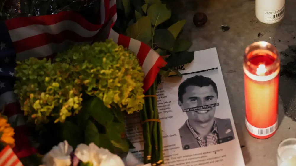 Image of Charlie Kirk memorial