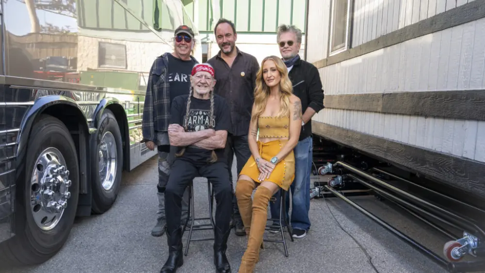 Farm Aid board artists at Farm Aid 2023. Neil Young, Dave Matthews, John Mellencamp, Willie Nelson and Margo Price. 