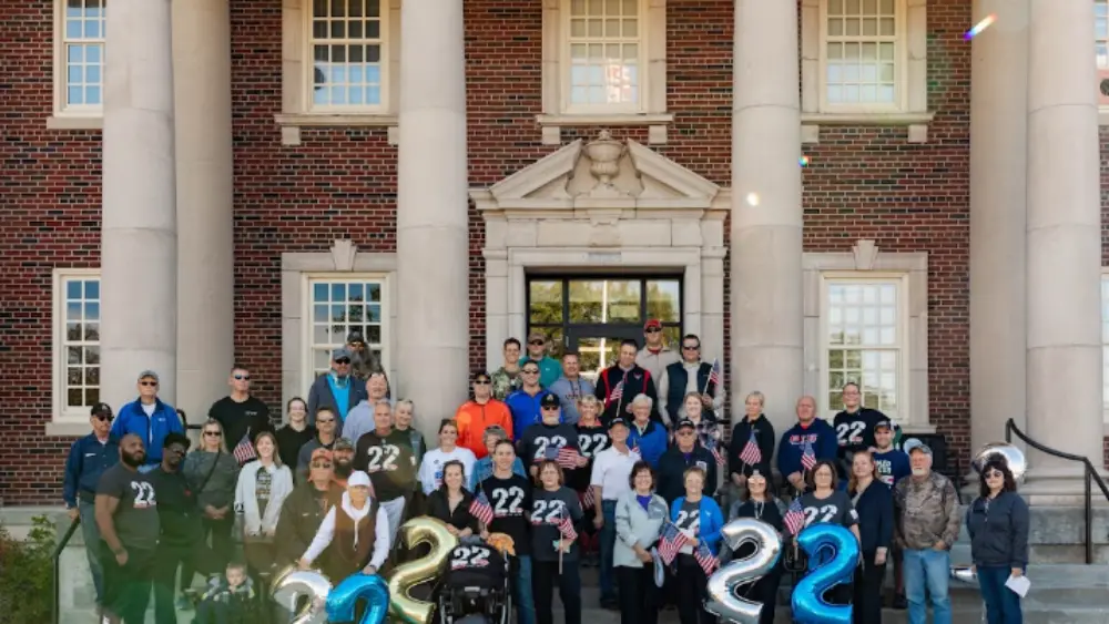 Image of walkers taking a group photo