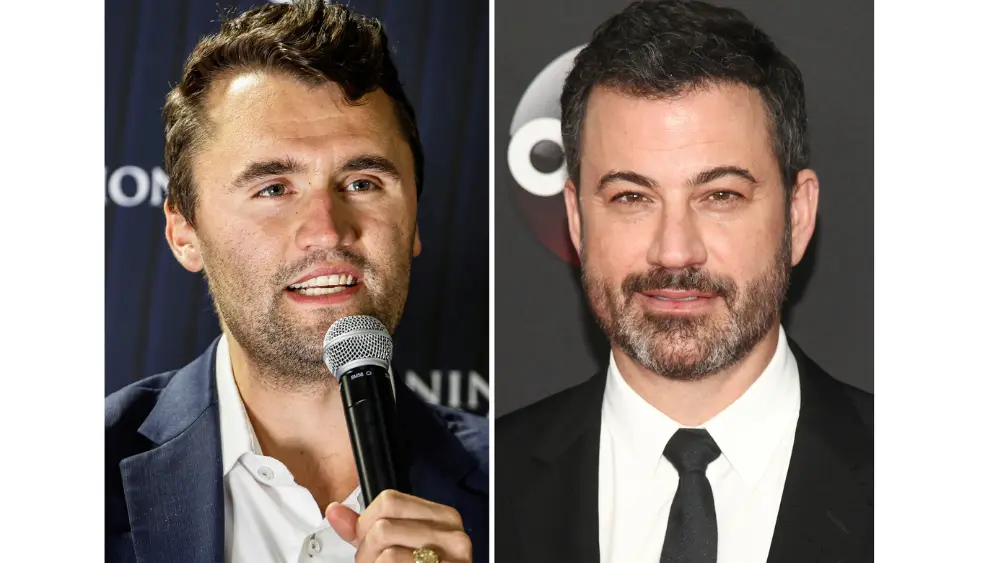 Image of Charlie Kirk and Jimmy Kimmel