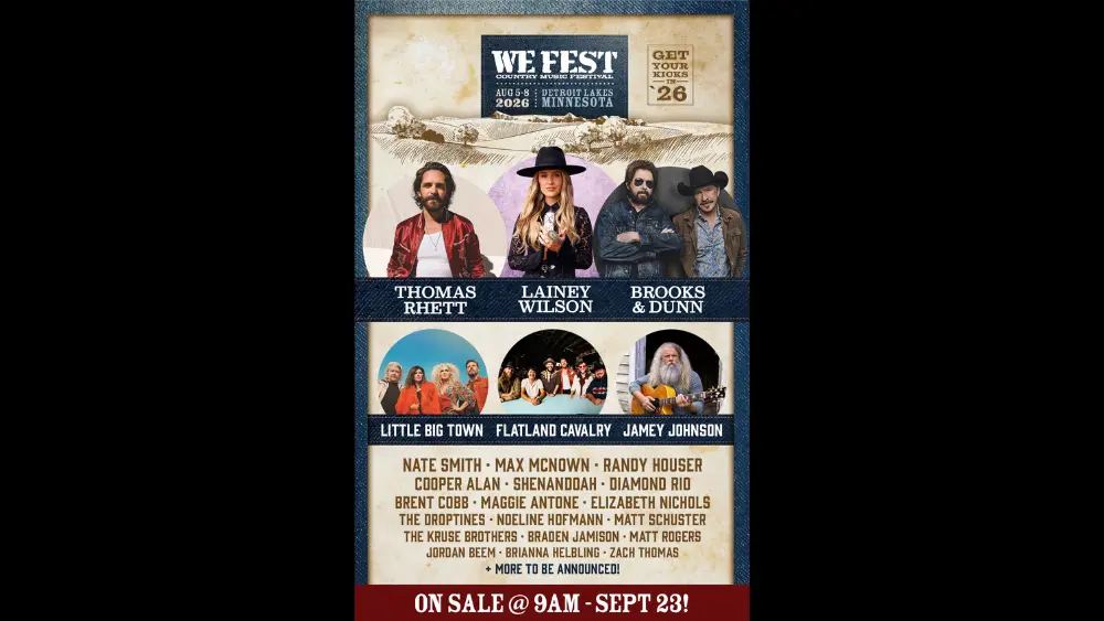 Image of WE Fest billboard Lineup