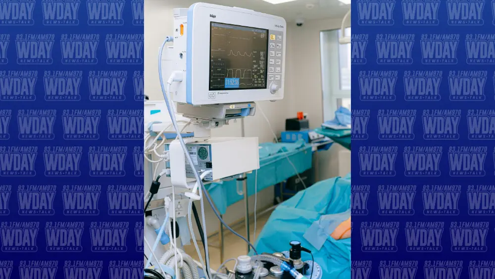 Heart rate monitor in an operating room