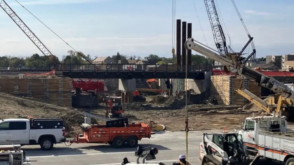 11th Street underpass construction in Moorhead