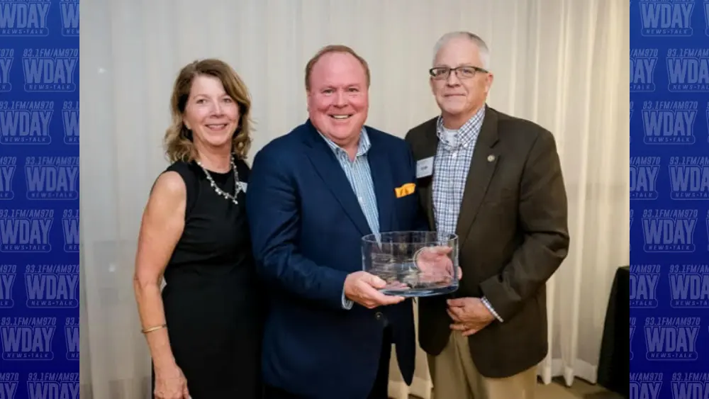 Susan Heegaard President, Midwestern Higher Compact Tim Flakoll, Sirotkin Award recipient GOP State Sen. Kyle Davison of Fargo