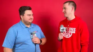 2 guys having a conversation