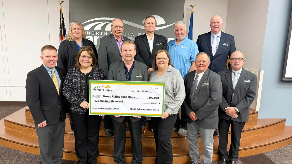 North Dakota Farmers Union donation