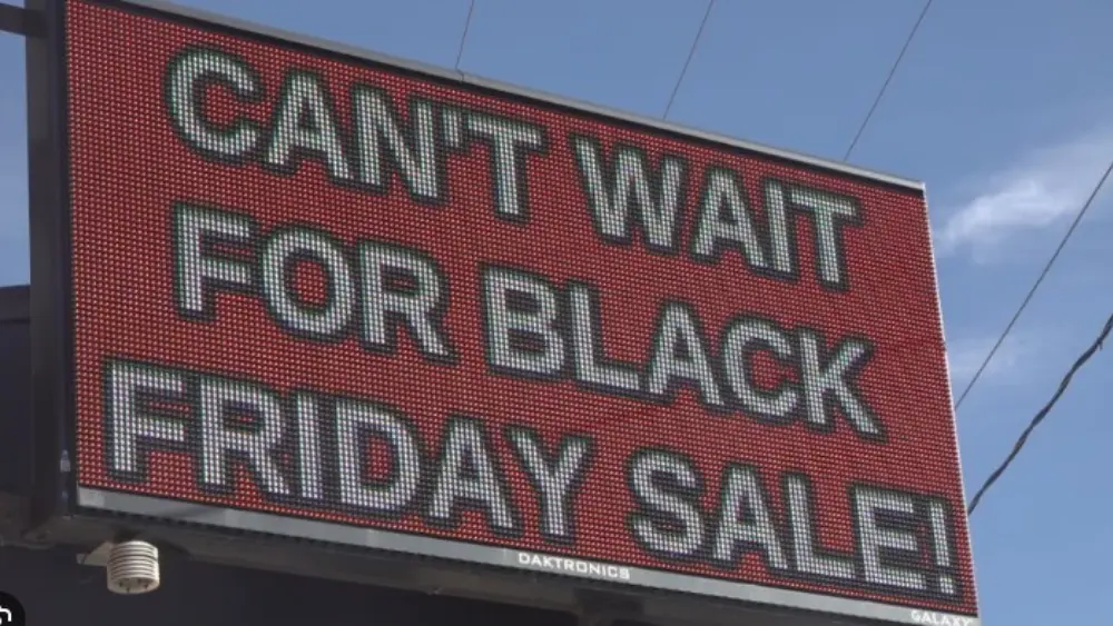 Black Friday sales billboard