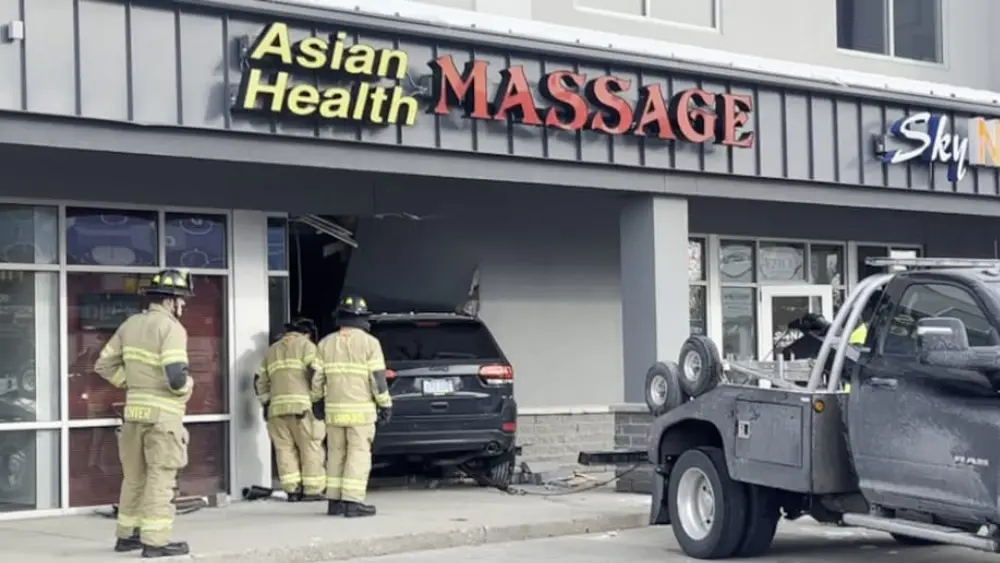 vehicle inside a building