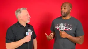 2 guys having a conversation