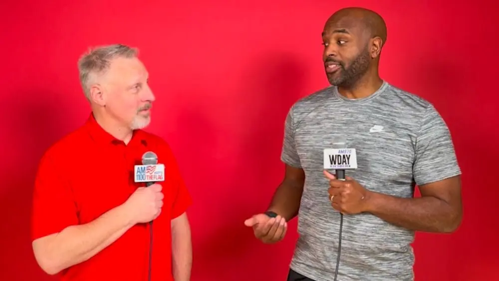 2 guys having a conversation