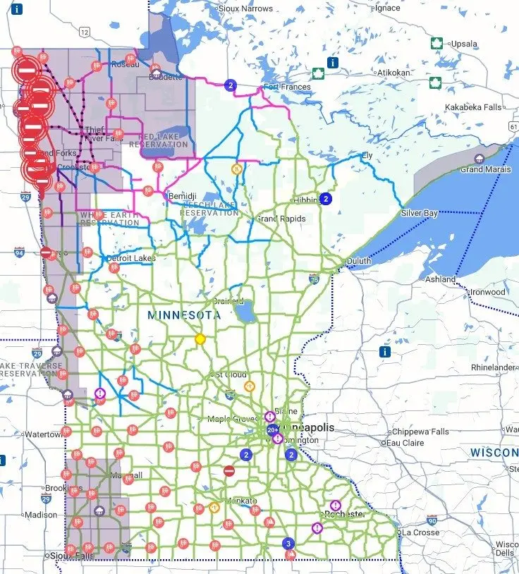 Minnesota road closures
