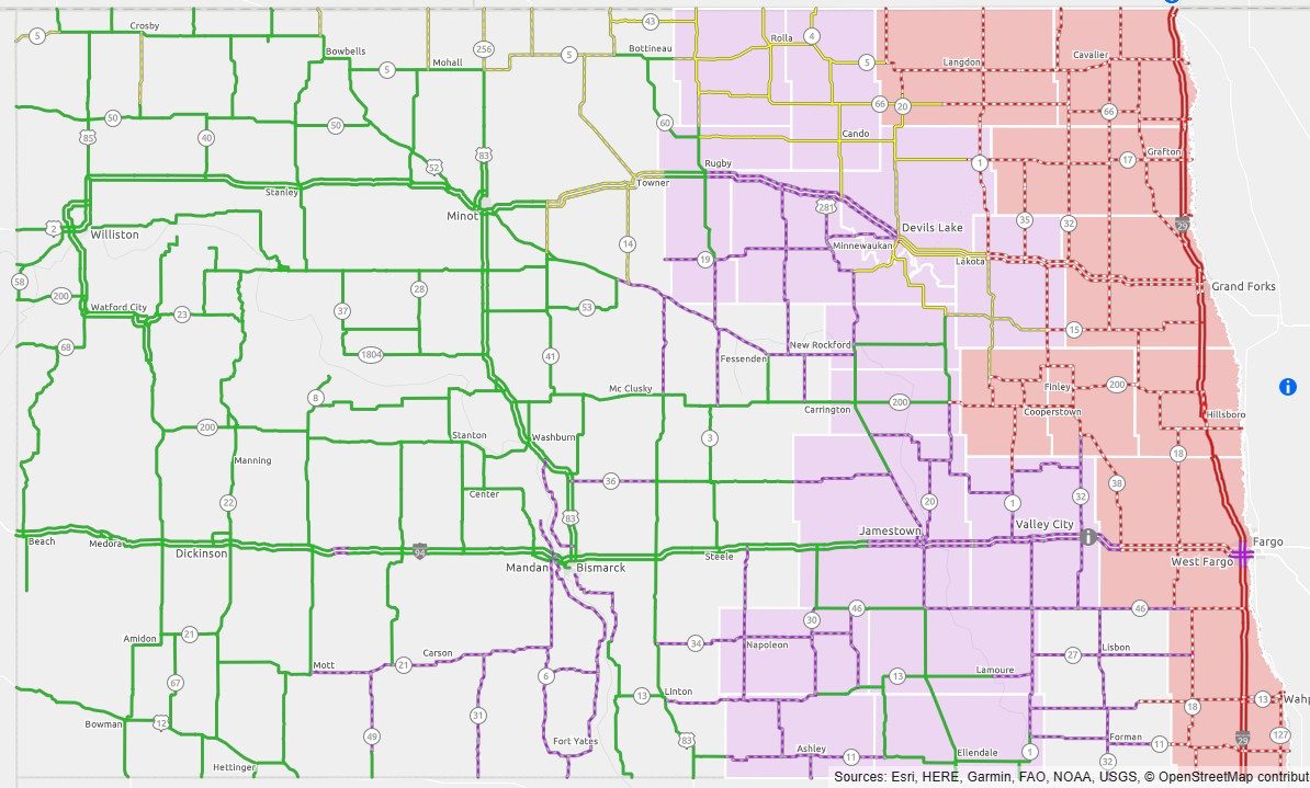 North Dakota no travel advisory