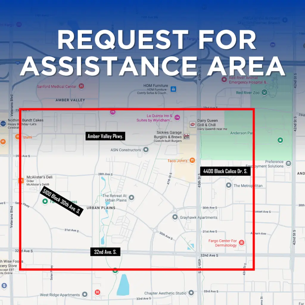 Request for Assistance map