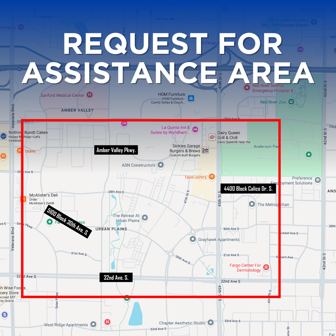 Request for Assistance map