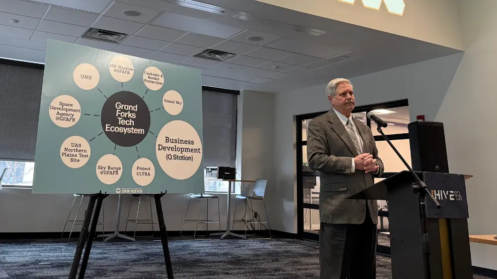 North Dakota Senator John Hoeven at The Hive in Grand Forks