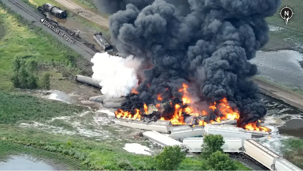 Foster County train derailment in 2024