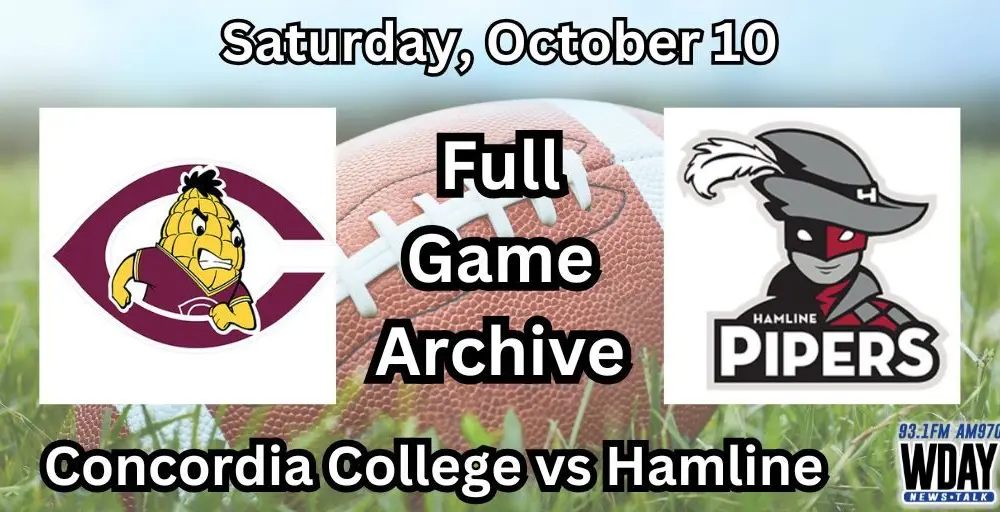 10-10-26 Concordia Cobber Football vs Hamline Game Archive Graphic