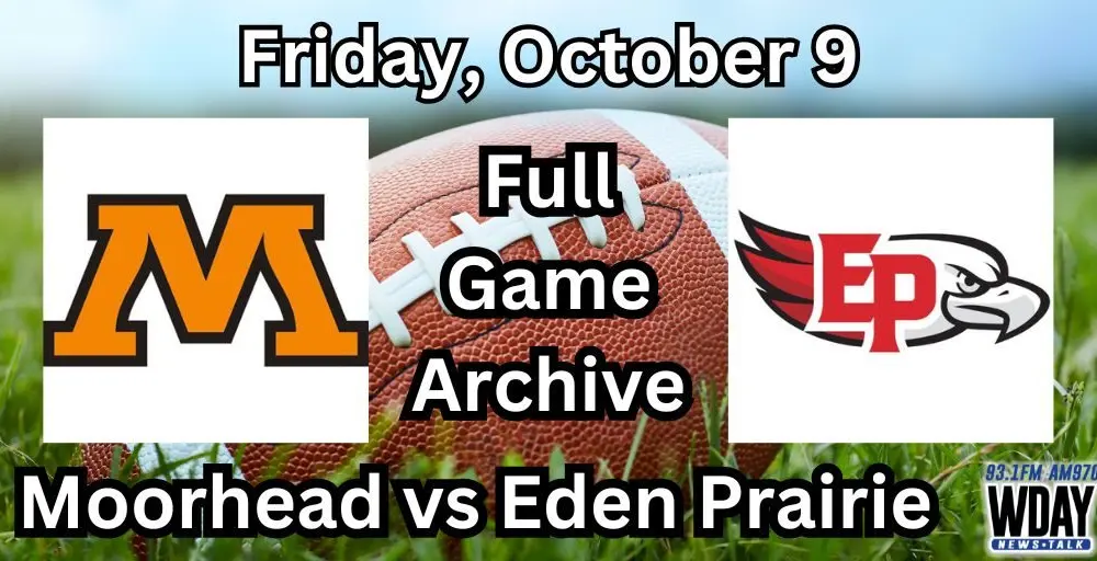10-9-26 Moorhead Spud Football vs Eden Prairie Game Archive Graphic