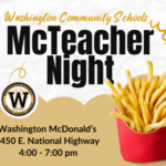 McTeacher Nights at Washington McDonald’s to Support Local Schools in October