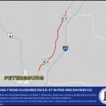 Road closures planned for State Road 57 in Pike and Daviess Counties