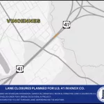 Lane closures planned for U.S. 41 in Knox County