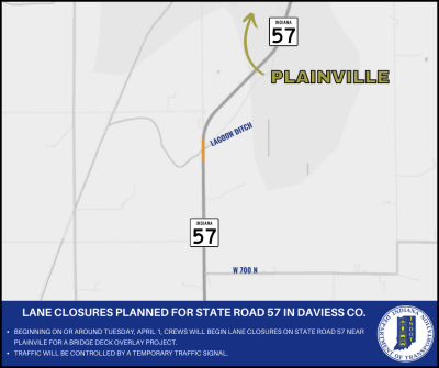 Lane closures planned for State Road 57 in Daviess County | Shake ...