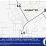 Lane closure planned for U.S. 231 in Martin County