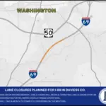 Lane closures planned for I-69 in Daviess County