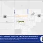 Lane closures planned for State Road 58 in Daviess County
