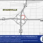 PROJECT UPDATE: Ramp closure planned for U.S. 41 in Vanderburgh County