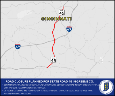 Road closure planned for State Road 45 in Greene County | Shake ...