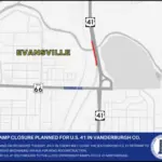 PROJECT UPDATE: Ramp closure planned for U.S. 41 in Vanderburgh County