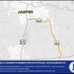 Lane closures planned for State Road 162 in Dubois County