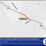 Road closure planned for State Road 61 in Knox County