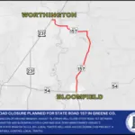 Road closure planned for State Road 157 in Greene County
