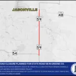 Road closure planned for State Road 59 in Greene County