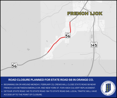 Road closure planned for State Road 56 in Orange County | Shake ...