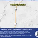 Lane Closures Planned for U.S. 41 in Knox County