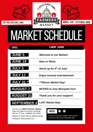hollandmarketschedule