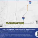 Lane Closures Begin on I-69 Near Washington for Road Work