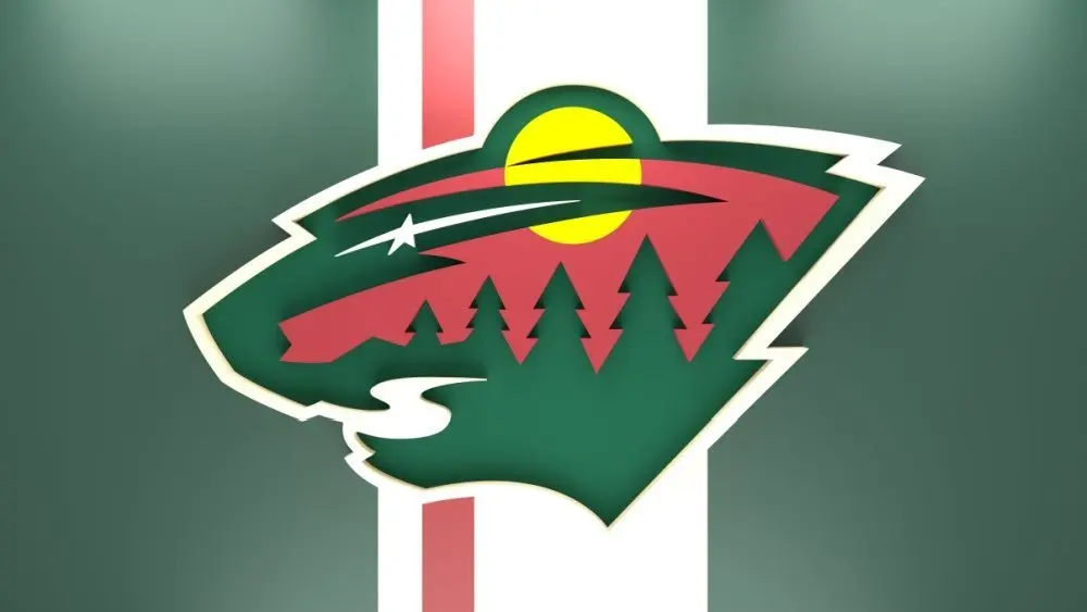 Emblem of the Minnesota Wild. The Minnesota Wild are a professional ice hockey team. Logo for presentation or infographics. 3D render. 3D Illustration