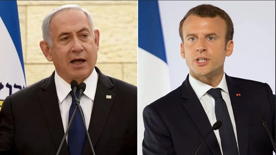 Netanyahu tells Macron that Israel was not created by the UN, but by 'blood of our heroic fighters'